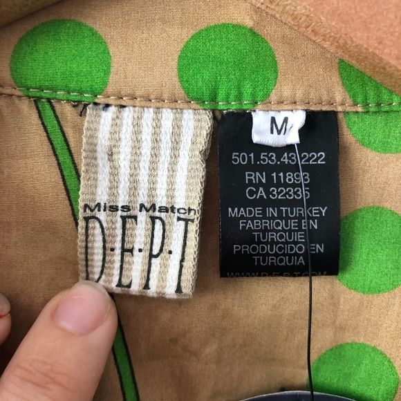 Anthropologie Miss Match Dept. vintage style midi dress sz: Med NWT - Picture 4 of 7